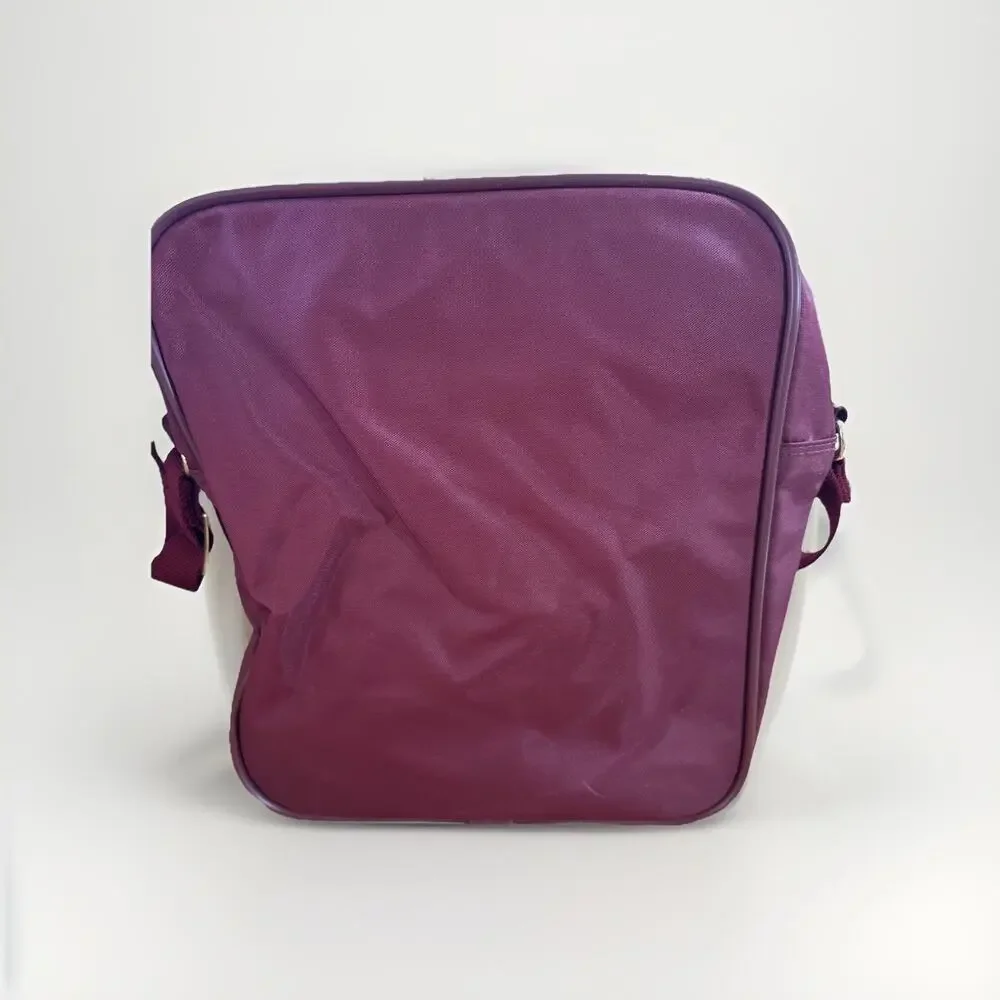 Vintage Samsonite Maroon Travel Shoulder Bag - 1990s Overnight Flight Cabin Bag